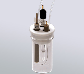 Voltammetrie Zelle SVC-4 mit 20 ml für 3 Elektroden mit 6 mm Durchmesser