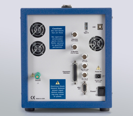 Gamry Reference 3000 Potentiostat/Galvanostat/ZRA mit analogen- und digitalen Aus- und Eingängen (I-Monitor, E-Monitor, K-type thermocouple input, Aux-in, Signal Generator Out, External Signal In, Misc. I/O with 4x Digital-Ins and 4x Digital-Outs and 1x Analog Out) und der Ref30k Booster-Erweiterungsschnittstelle incl. schwebende Masse (galv. Trennung von der Schutzerdung)