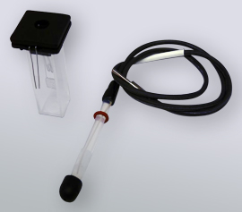 Spektroelektrochemisches Zell-Kit mit 10 mm optischer Weglänge incl. Platinnetz-Arbeitselektrode und Platin-Gegenelektrode sowie optionale Referenzelektrode