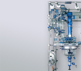 Glasrührapparat 15 … 60 (100) Liter mit Destillationsaufbau und Ex geschütztem Motor