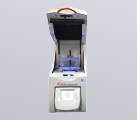 Zellaufschluss-Mühle SPEX 2010 Geno/Grinder® mit geöffnetem Deckel, Ansicht der Probenhalterung