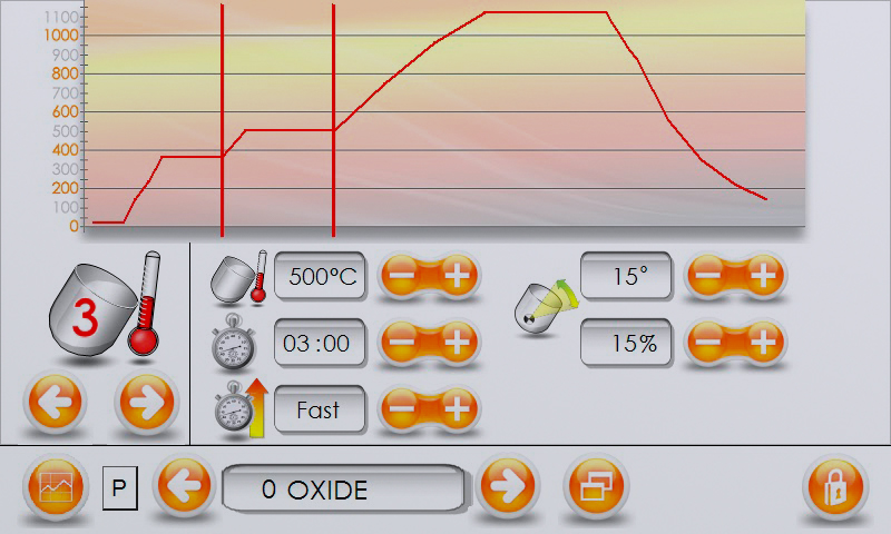 Katanax Fluxer K1 Prime – Grafisches Bedieninterface über Farb-LCD Touchscreen mit Echtzeit-Temperaturanzeige