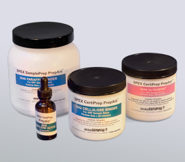 Auswahl an Cole-Parmer Bindemittel, Mahl- und Presshilfsmittel (u.a. UltraBind® sowie Produkte auf Zellulose- bzw. Paraffin-Basis)