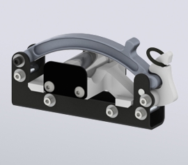 Zellaufschluss-Mühle Cole-Parmer HG-200 GenoLyte® - geschlossene Probenhalterung mit eingelegtem 12ml Polycarbonat-Probenbehälter (Artikel-Nummern 1218 und 6133PC-T