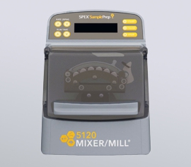 Laborkugelmühle SPEX SamplePrep 5120 Mixer/Mill® mit geschlossenem Deckel, betriebsbereit, Frontansicht