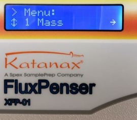 SPEX Sampleprep Katanax XFP-01 FluxPenser® - Detailansicht des Display´s