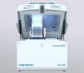 Cole-Parmer Kryomühle CG-450 Freezer/Mill® mit geöffnetem Deckel